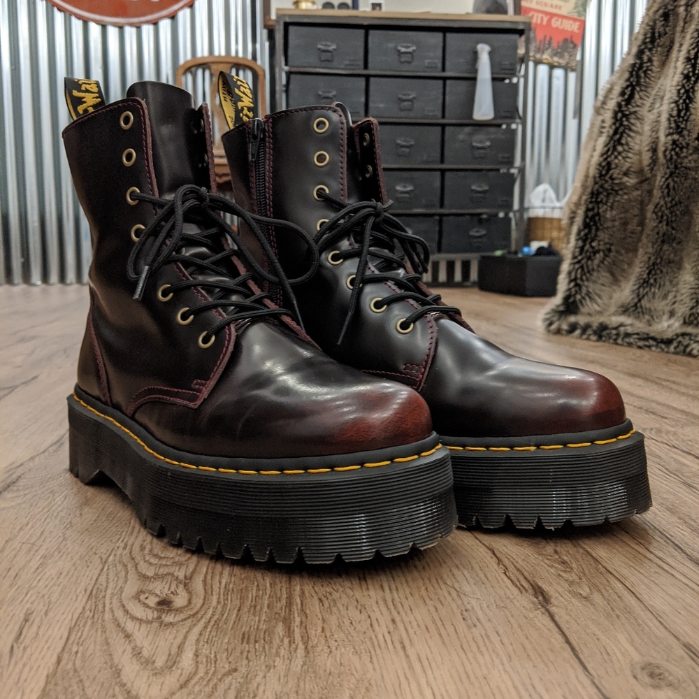 NWT Dr. Marten Jadon cherry red boots